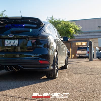 19 Inch Variant Xenon in Satin Black on a 2016 Ford Focus ST