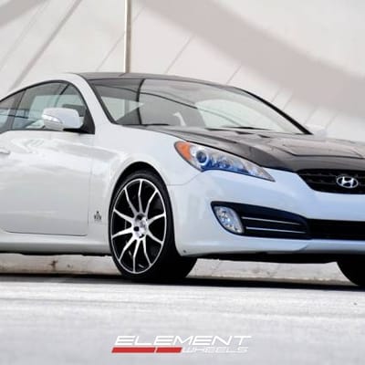 Axis Zero Black w/Machined Face on 09 Hyundai Genesis Coupe w/ Specs