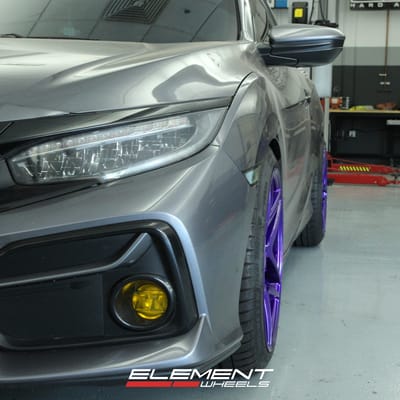 18 Inch Kansei Astro in Custom Blue Powdercoat on 2016 Honda Civic Si Coupe