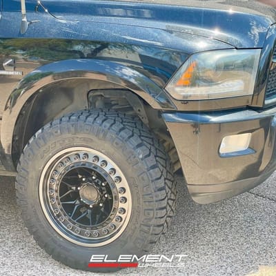 20 inch Black Rhino Alpha in Matte Black w/ Gunmetal Lip on a 2010 Dodge Ram 2500