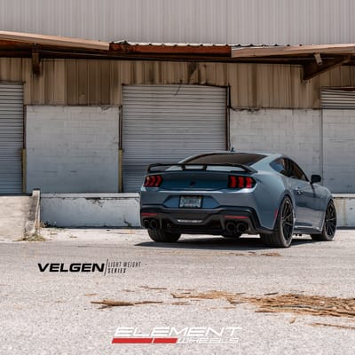 20 Inch Staggered Velgen VF10 Gloss Black on a 2024 Ford Mustang Dark Horse