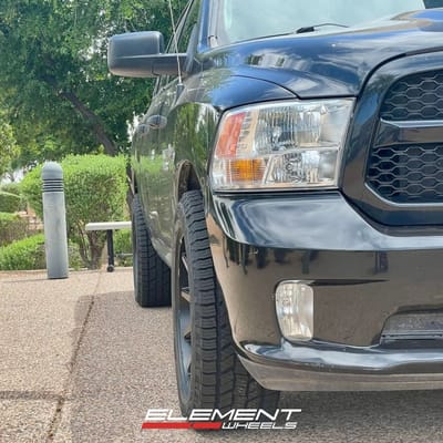 20 inch Ion Alloy 143 in Matte Black on a 2017 Dodge Ram 1500