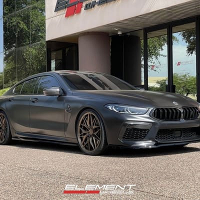 21 Inch Staggered Rohana RFX17 Gloss Bronze on a 2023 BMW M8 Competition
