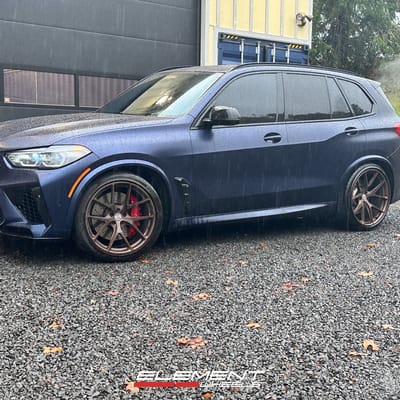 22 inch Staggered HRE P101 Matte Bronze on a F96 BMW X6M