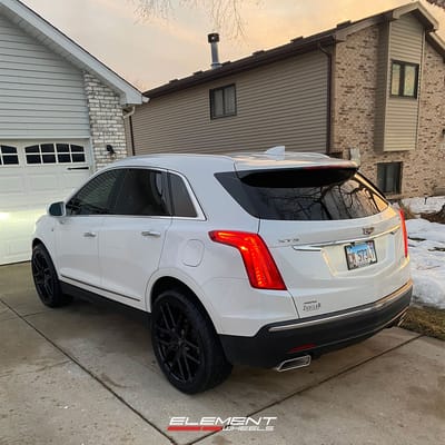 22 inch Lexani Vertigo Full Black on a 2017 Cadillac XT5