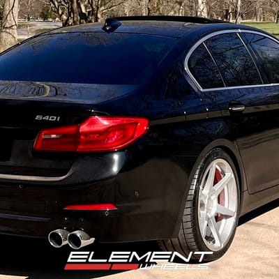 20 inch Staggered Ace Alloy AFF06 in Liquid Silver Machined Lip on a 2018 BMW 540I
