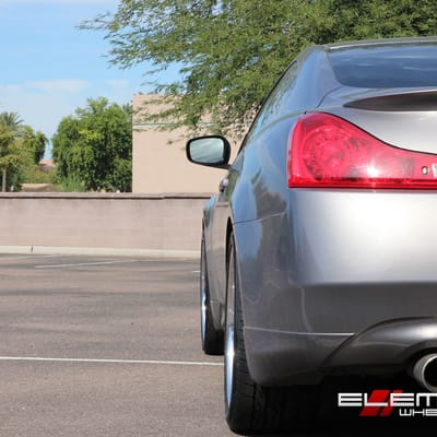 19 inch Staggered MRR GT1 Black wheels on Genesis Coupe w/ Specs
