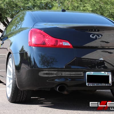 19 inch Staggered Varro VD10 Matte Silver Brushed Face on 2008 Infiniti G37 Coupe w/ Specs