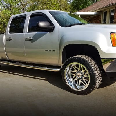22 inch Hardrock Off-Road H501 Bones Xposed Chrome on 2013 GMC Sierra 2500