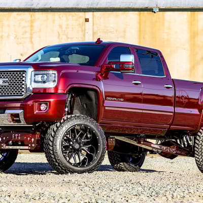 22 inch Hardrock Off-Road H700 Affliction Gloss Black Milled on 2017 GMC Sierra