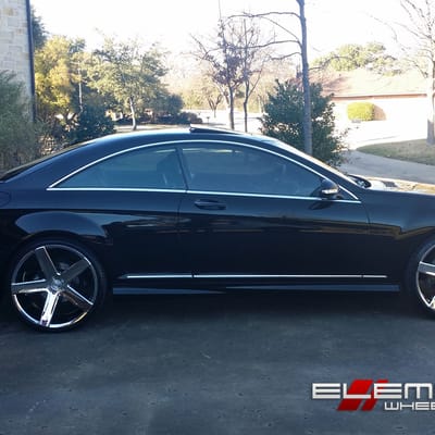 Staggered 22 inch Heavy Hitters HH15 on 2008 Mercedes CL550 w/ Specs