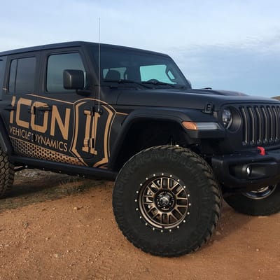 17 inch Jeep ICON Alpha Bronze on 2012 Jeep Wrangler Lifted