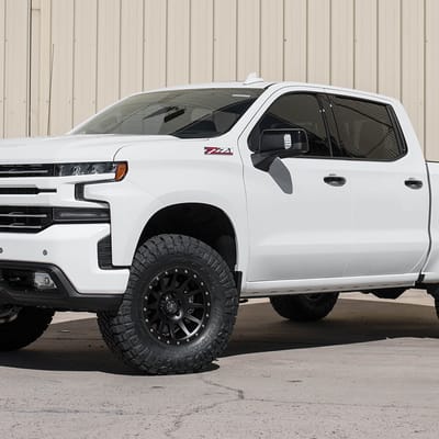 17 inch ICON Compression Satin Black on 2019 Chevrolet Silverado 1500