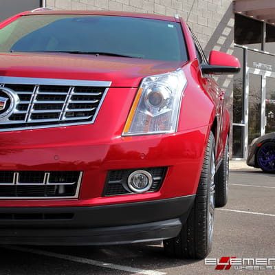 20 inch KM677 KMC D2 Chrome Wheels On a 2016 Cadillac SRX w/ Specs