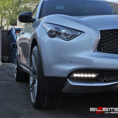 22x10.5 Forgestar F14 Gloss Gunmetal on a 2017 Infiniti QX70 w/ Specs