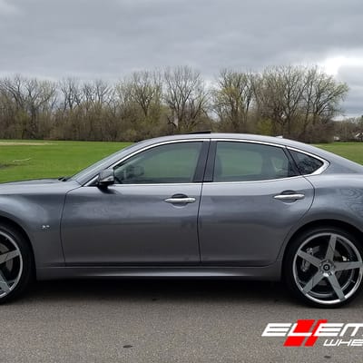 22 inch Lexani Invictus Z Gloss Gunmetal on a 2017 Infiniti Q70S w/ Specs
