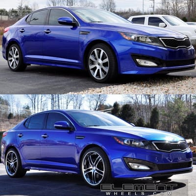 Concept One RS55 Matte Black/Machined on 2011 Kia Optima w/ Specs