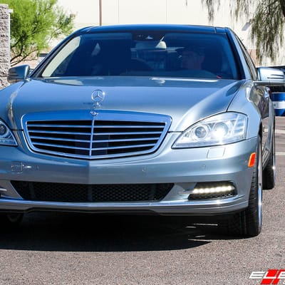 20 inch Mandrus Wilhelm Silver w/ Mirror Cut Face & Lip on 2013 Mercedes Benz S550