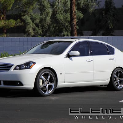 Forgestar F05 Machined Black 2006 Infiniti M45 Sport w/ Specs