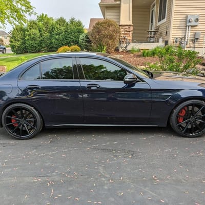 Blaque Diamond BD-11 Gloss Black On A Mercedes C63
