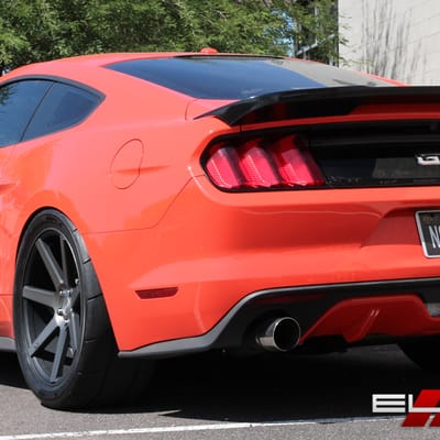 20 inch Staggered Niche Verona Matte Black/Machined w/ Tint on 2015 Ford Mustang GT w/ Specs
