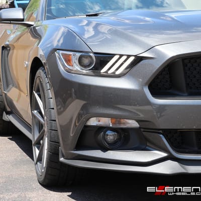 20 inch Staggered TSW Bathurst Gloss Gunmetal (Rotary Forged) on 2015 Ford Mustang GT w/ Specs