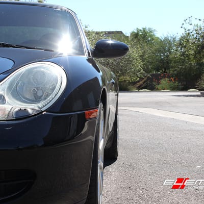 18 inch staggered Victor Equipment Zehn Hyper Silver on Porsche Carrera 2