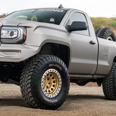 Black Rhino Primm Beadlock Gold w/ Machined Ring On A GMC Sierra 