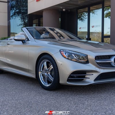 Staggered 19 Inch Mandrus Mannheim in Chrome on a 2019 Mercedes Benz S560 Cabriolet