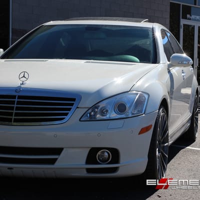 20x9 Ace Devotion Mica Gray Machined Tips on 2009 Mercedes S550 w/ Specs