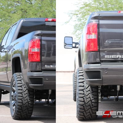 20 inch Fuel Off-Road Assault Black Milled on 2015 GMC Sierra 2500 Denali w/ Specs