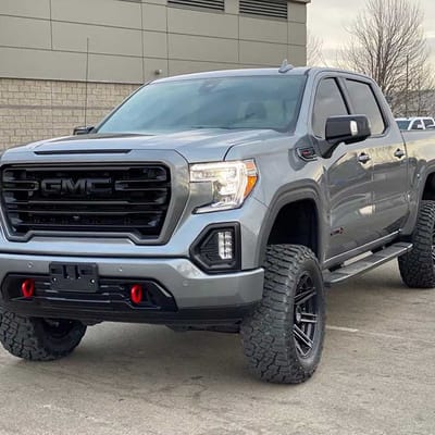 4Play 4P08 Brushed Black on Lifted Sierra Denali 1500