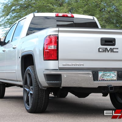 22 inch Helo HE887 Satin Black on 2015 GMC Sierra 1500 w/ Specs