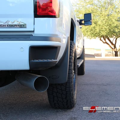 20x9 Fuel Maverick Black Milled on 2016 Chevy Silverado 2500 Leveled w/ Specs