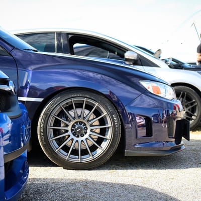 Konig Rennform Matte Grey on Subaru WRX STI