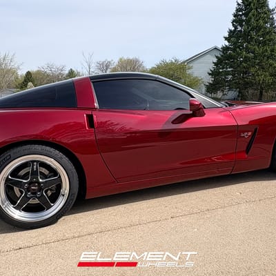 Staggered 18x9.5 | 19x11 Weld Performance Ventura S104 Gloss Black Milled Machined (Rotary Form) on Chevrolet 2005-2013 Chevrolet Corvette C6