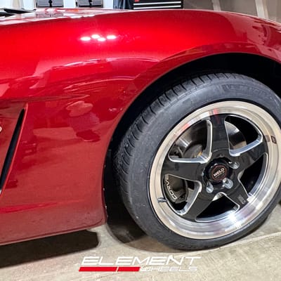 Staggered 18x9.5 | 19x11 Weld Performance Ventura S104 Gloss Black Milled Machined (Rotary Form) on Chevrolet 2005-2013 Chevrolet Corvette C6
