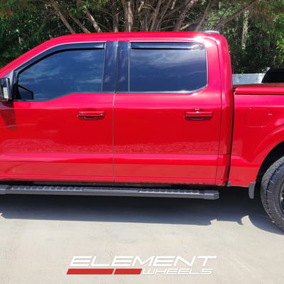 22x9.5 Vossen HF6-4 Gloss Black (Hybrid Forged) on 2021-2025 Ford F-150