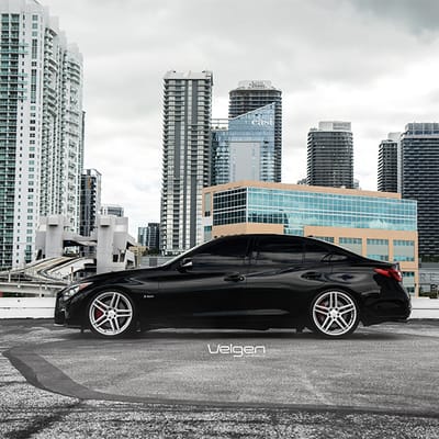 20 inch Velgen Split5 VMBS5 Matte Silver on 2019 Infiniti Q50 Sedan