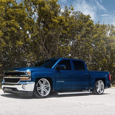 24 inch Velgen VFT6 Forged Monobloc Brushed Clear on 2016 Chevrolet Silverado 1500