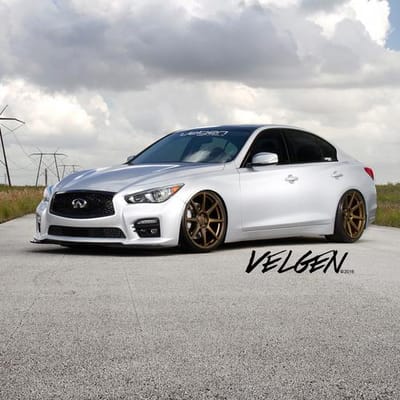 20 inch Velgen VMB8 Satin Bronze on 2018 Infiniti Q50 Sedan