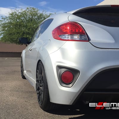 18 inch Rotiform BLQ Black/Machined w/ Tint on 2016 Hyundai Veloster w/ specs