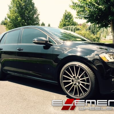 18 inch TSW Chicane Gloss Black w/Mirror Face on 2015 VW Golf TDi w/ Specs