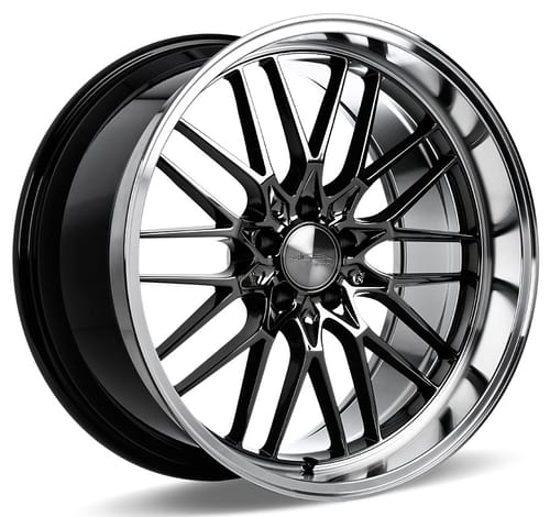 Ace Alloy AFF04 Black Chrome w/ Machined Lip (Flow Formed)