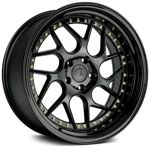Aodhan DS01 Gloss Black w/ Gold Rivet
