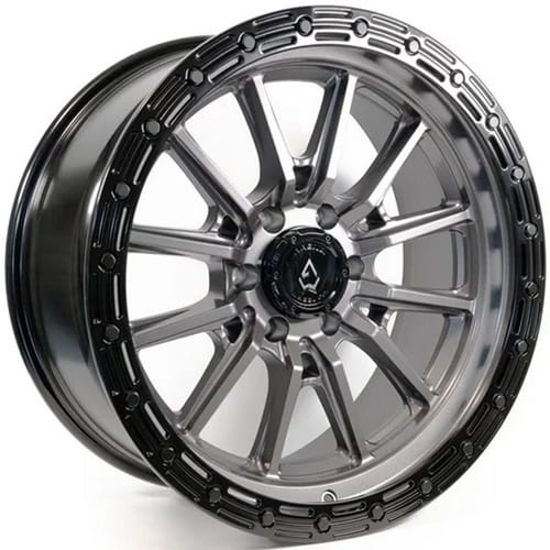 Arena A106 Trek (6-Lug) Gloss Gunmetal w/ Gloss Black Lip