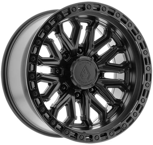 Arena A125 Jackal (8-Lug) Satin Black w/ Gloss Black Lip
