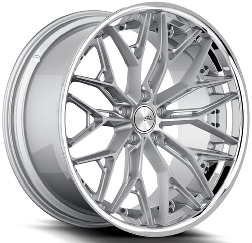 AZAD AZSLS1.0 Silver Brushed w/ Chrome Stainless Steel Lip