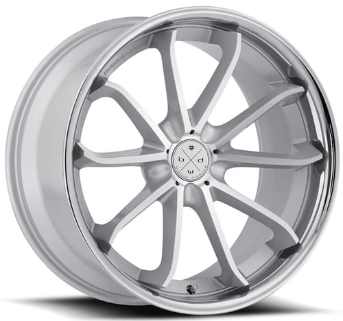 Blaque Diamond BD-23 Gloss Silver w/ Chrome Stainless Steel Lip