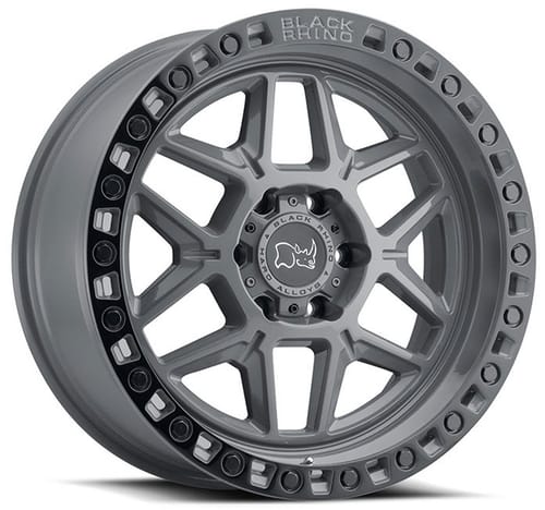 Black Rhino Kelso Battleship Gray w/ Black Lip & Black Bolts